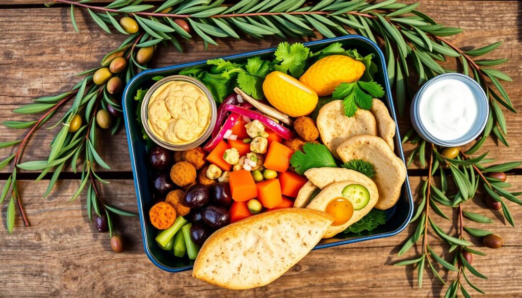 Mediterranean Lunch Box Preparation Mediterranean Lunch Box Preparation